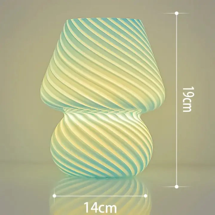Luminous Ribbon Spiral Lamp – Modern Architectural LED Bedside Light