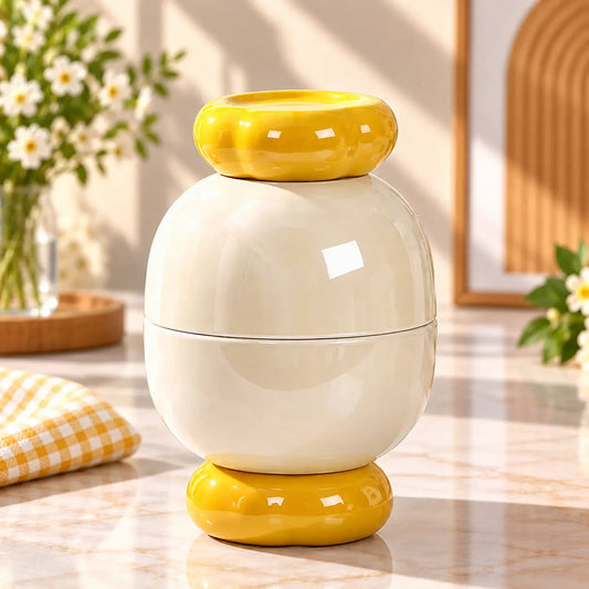Stackable Two-Piece Ceramic Bowl Set