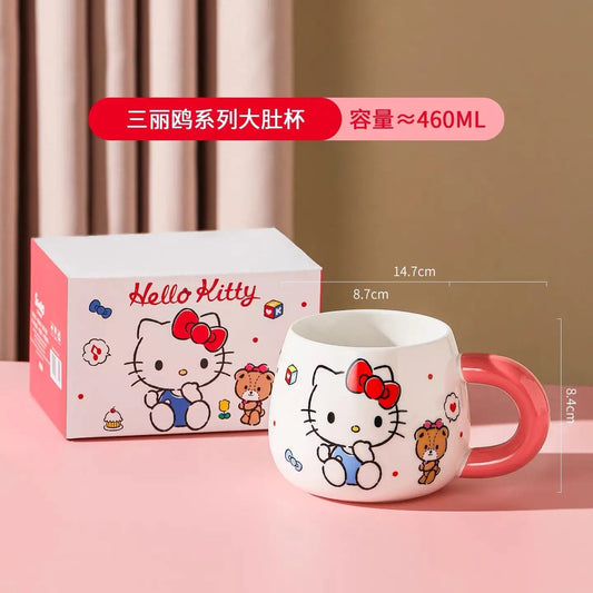 Colourful Cartoon Print Large Ceramic Mug