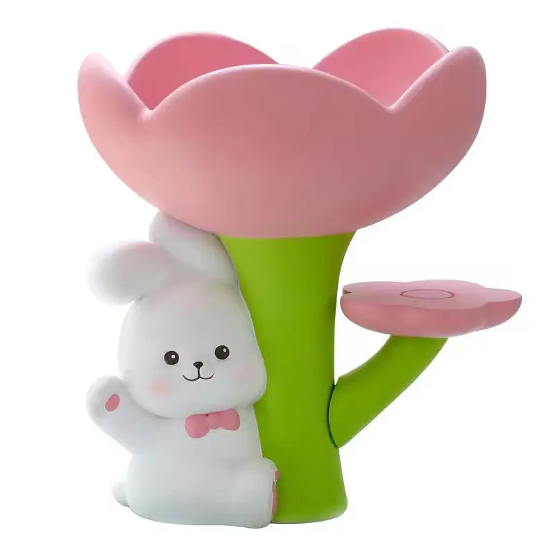 Bunny & Flower Jewelry Tray - Cute Desktop Accessory Organizer