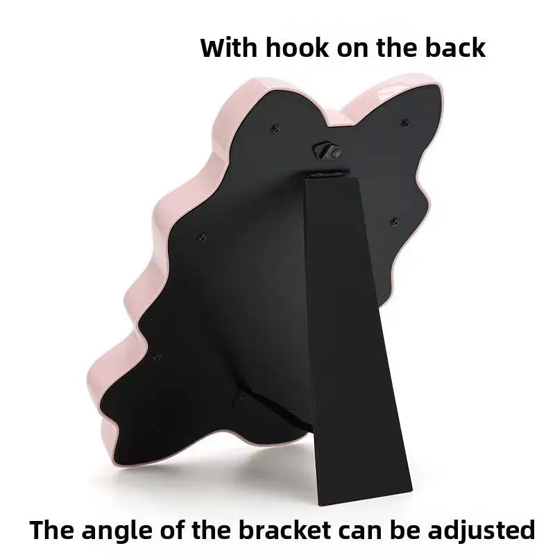 Bow Vanity Mirror - Cute Desktop Makeup Mirror with Wall Hook