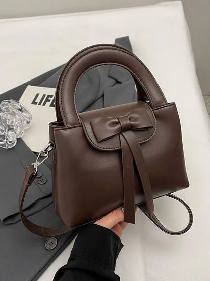 Lumiere Ribbon Satchel – Artisan Bow Mini Handbag & Aesthetic Structured Crossbody