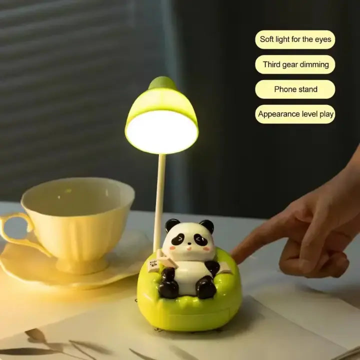 Bamboo Haven Panda Lamp – Artisan LED Desk Companion & Aesthetic Night Light