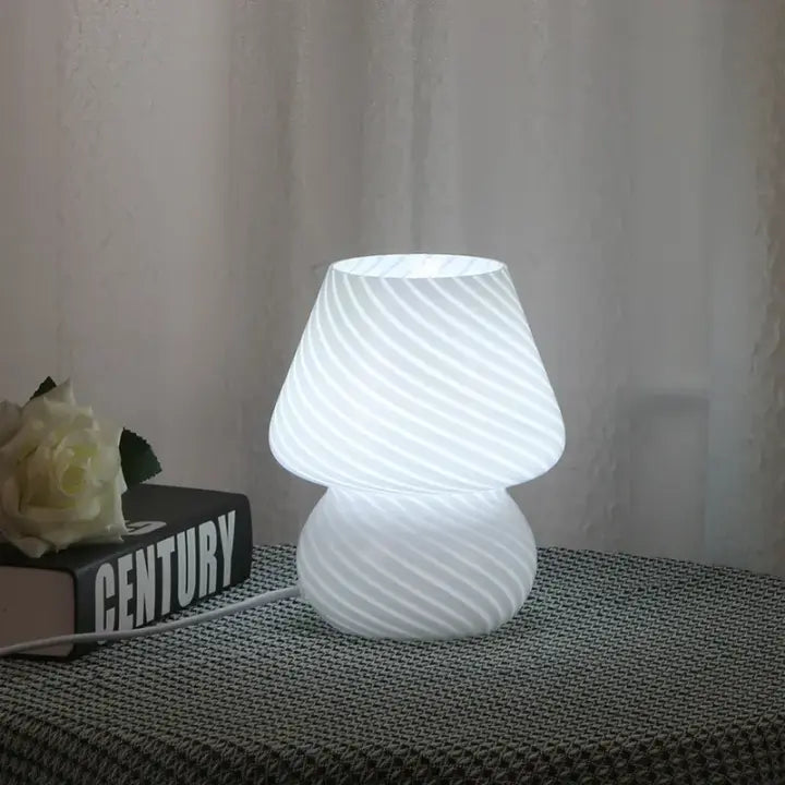 Luminous Ribbon Spiral Lamp – Modern Architectural LED Bedside Light