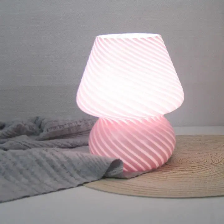 Luminous Ribbon Spiral Lamp – Modern Architectural LED Bedside Light