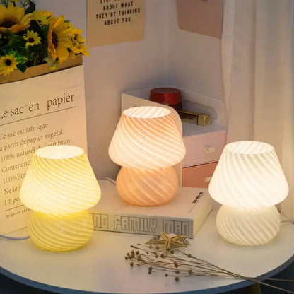 Luminous Ribbon Spiral Lamp – Modern Architectural LED Bedside Light