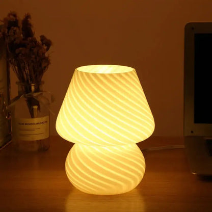 Luminous Ribbon Spiral Lamp – Modern Architectural LED Bedside Light