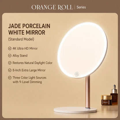 LED Makeup Mirror with Adjustable Stand - 3 Color Light Vanity Mirror