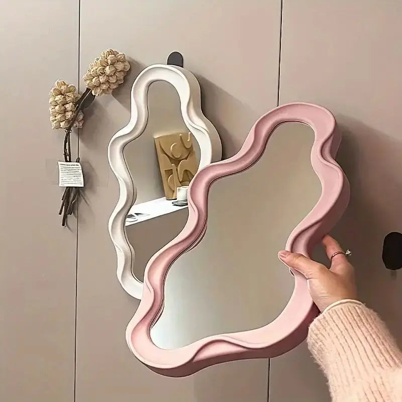 Irregular Wavy Wall Mirror - Modern Asymmetric Accent Mirror