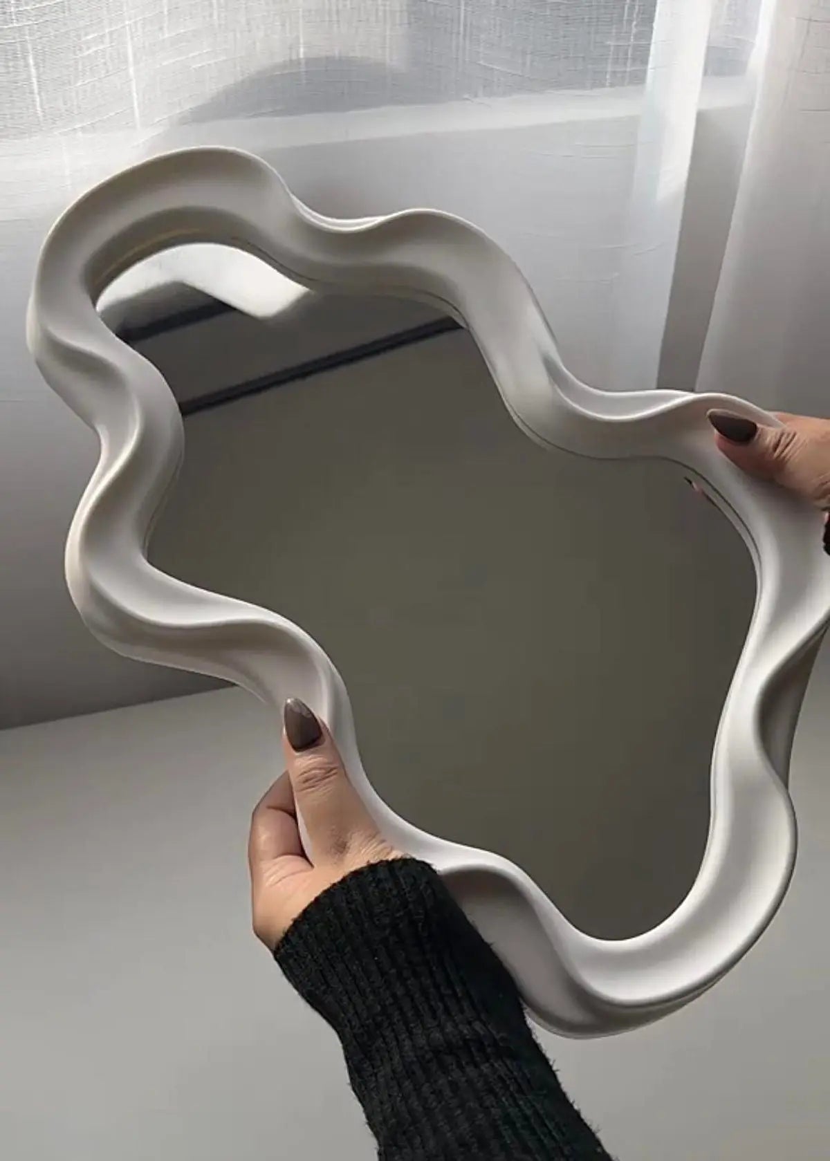 Irregular Wavy Wall Mirror - Modern Asymmetric Accent Mirror