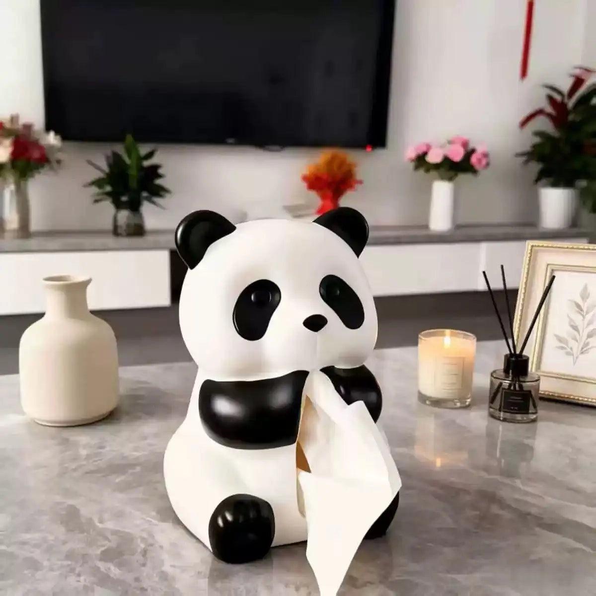 Panda Tissue Box Holder – Cartoon Tabletop Tissue Dispenser