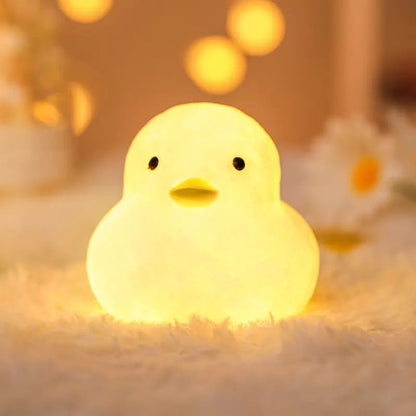 Silicone Chick LED Lamp - Cute Soft-Glow Night Light