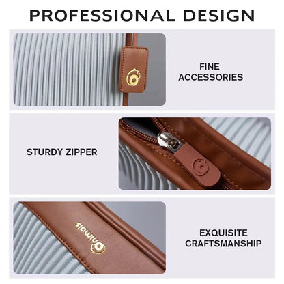 Premium Pleated Shoulder Tote Bag for Women Lightweight Casual Crossbody Handbag with Leather Trim