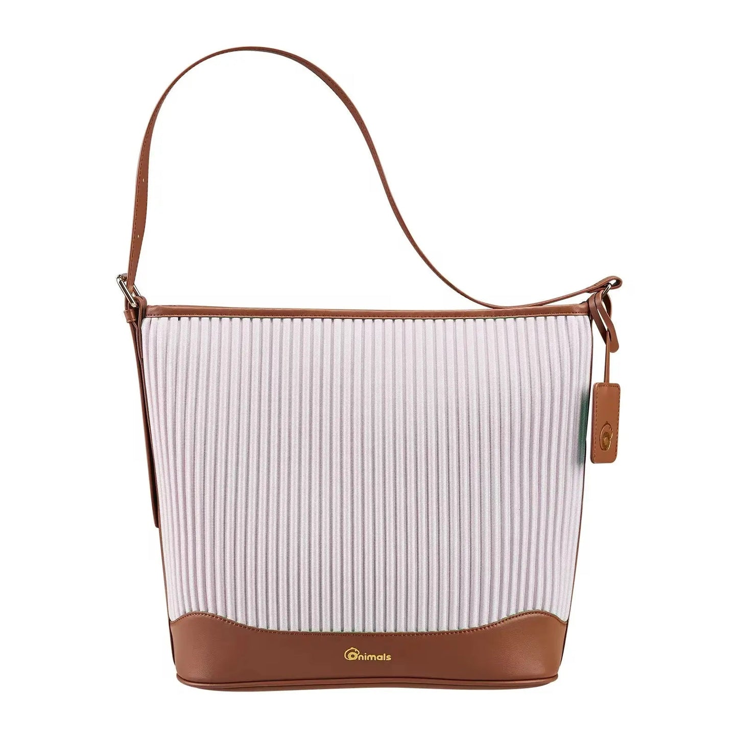 Premium Pleated Shoulder Tote Bag for Women Lightweight Casual Crossbody Handbag with Leather Trim