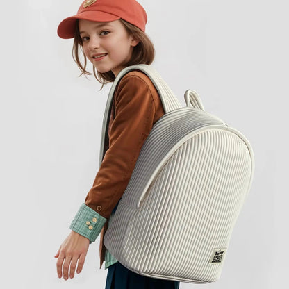 Aura Pleated Daypack – Minimalist Soft-Texture Lightweight Backpack