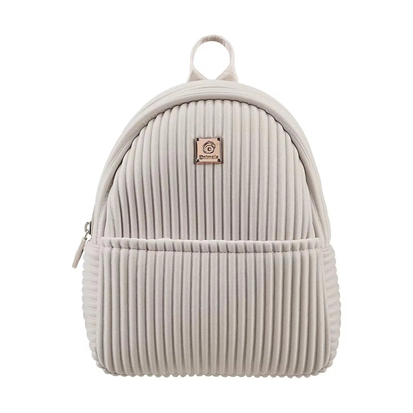 Aesthetic Pleated Velvet Mini Backpack – Lightweight Minimalist Daypack & Travel Bag