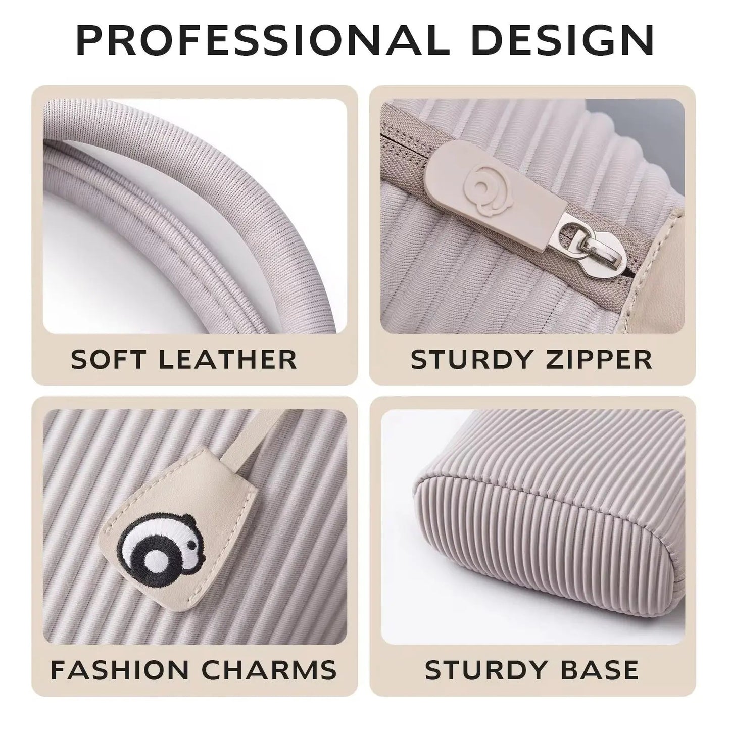 Premium Pleated Everyday Tote – Lightweight Aesthetic Shoulder Bag for Work & Travel