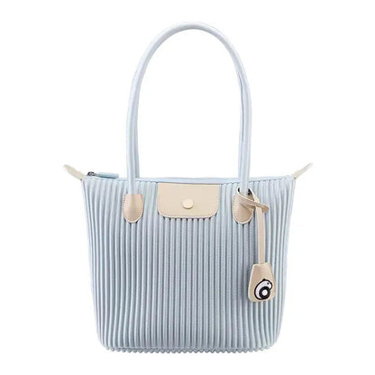 Premium Pleated Everyday Tote – Lightweight Aesthetic Shoulder Bag for Work & Travel
