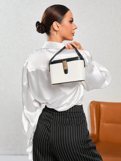 Couture Box Tote – Minimalist Structured Handbag & Top-Handle Vanity Bag