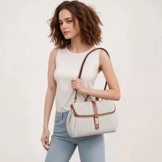 Elegant Pleated Convertible Backpack – Minimalist Multi-Way Shoulder & Crossbody Bag