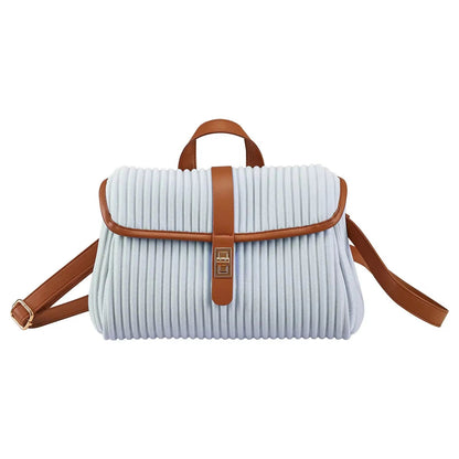 Elegant Pleated Convertible Backpack – Minimalist Multi-Way Shoulder & Crossbody Bag