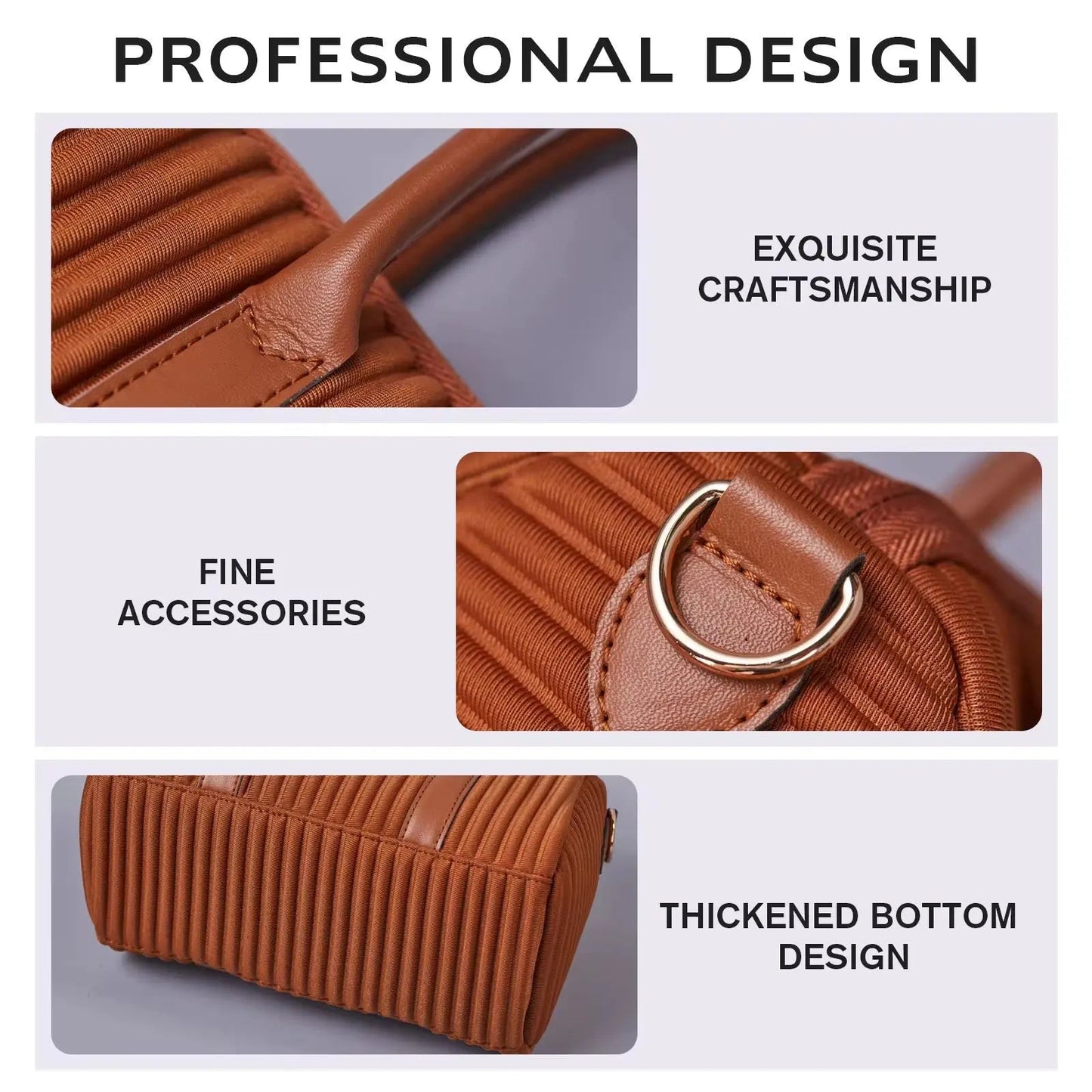 Chic Pleated Mini Handbag – Versatile Top-Handle Crossbody & Shoulder Bag