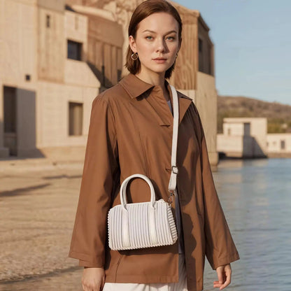 Chic Pleated Mini Handbag – Versatile Top-Handle Crossbody & Shoulder Bag