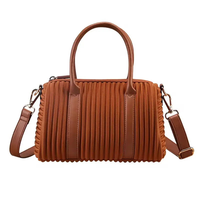 Chic Pleated Mini Handbag – Versatile Top-Handle Crossbody & Shoulder Bag