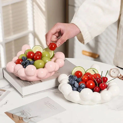 Céleste Drift Tray – Artisan Handmade Cloud-Silhouette Ceramic Serving Plate