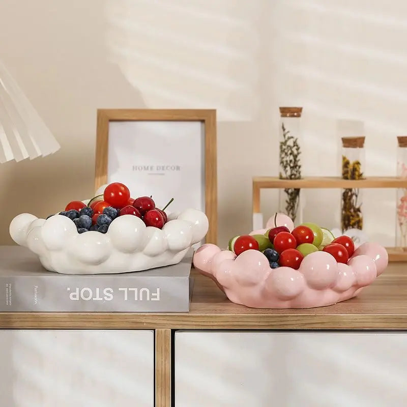 Céleste Drift Tray – Artisan Handmade Cloud-Silhouette Ceramic Serving Plate