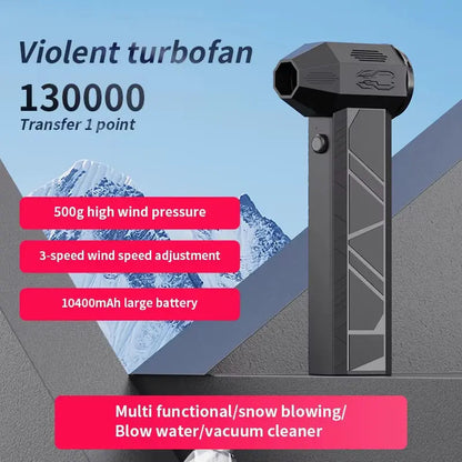 130,000 RPM Turbo Fan & Mini Vacuum Cleaner with Car Jump Starter