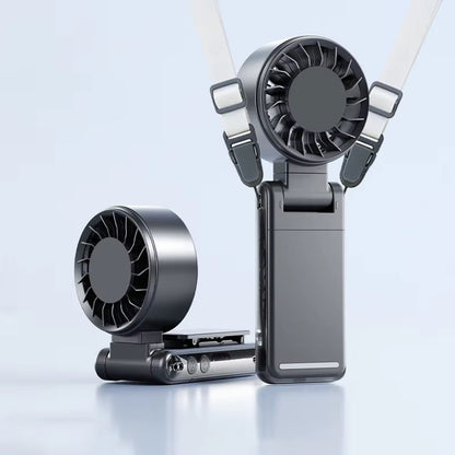 3000mAh Rechargeable Waist & Neck Fan – 360° Rotatable