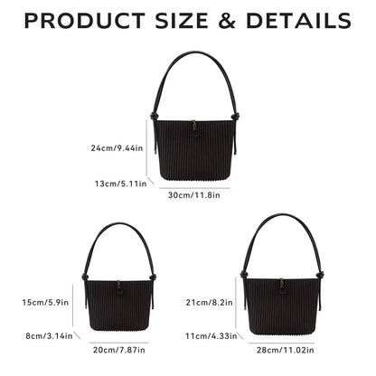 Pleated Drift Satchel – Artisan Convertible Shoulder Bag & Minimalist Crossbody Tote