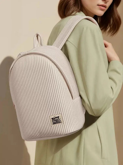 Aura Pleated Daypack – Minimalist Soft-Texture Lightweight Backpack