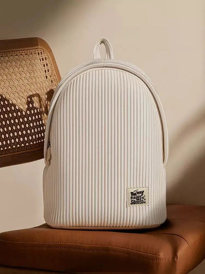 Aura Pleated Daypack – Minimalist Soft-Texture Lightweight Backpack