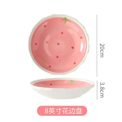Strawberry Sweetheart Ceramic Serving Bowl