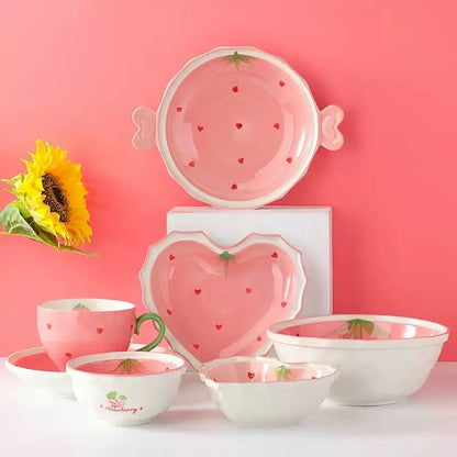 Strawberry Sweetheart Ceramic Serving Bowl