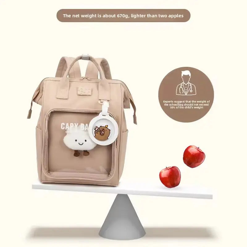 Capybara Transparent Backpack - Cute Clear Panel Bag for Everyday