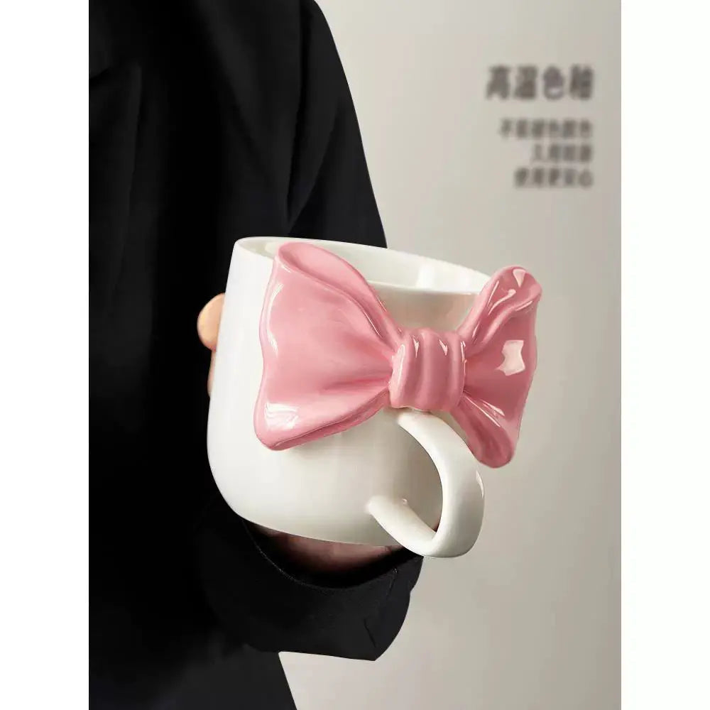 Ribbon Mug – Artisan Ceramic Cup & Sculptural 3D Bow-Knot Handle