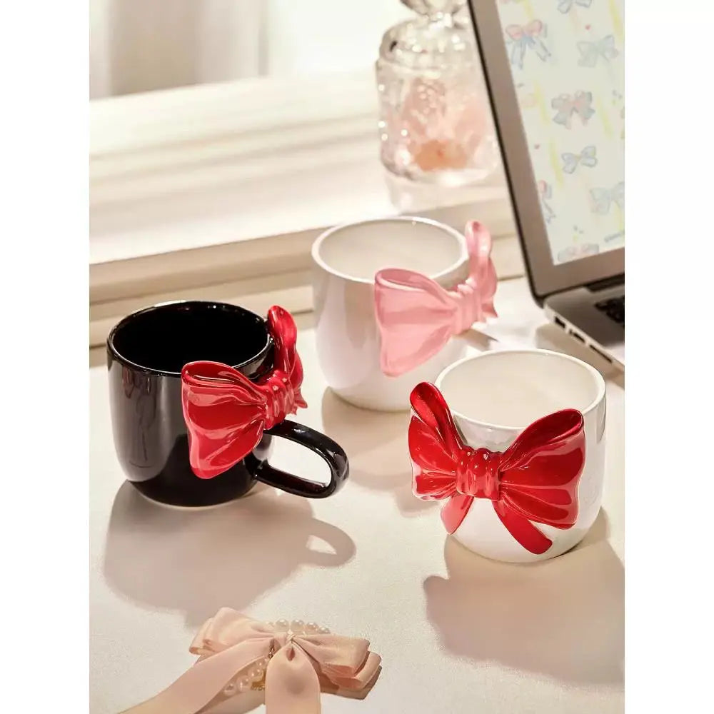 Ribbon Mug – Artisan Ceramic Cup & Sculptural 3D Bow-Knot Handle