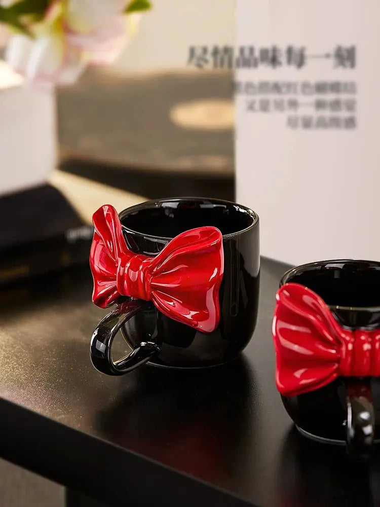 Ribbon Mug – Artisan Ceramic Cup & Sculptural 3D Bow-Knot Handle