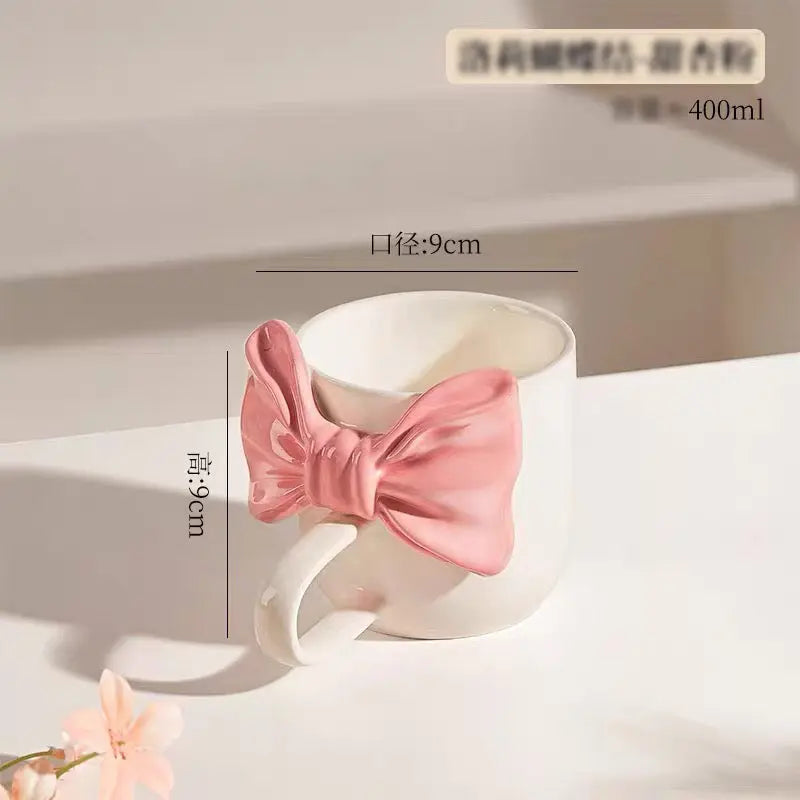 Ribbon Mug – Artisan Ceramic Cup & Sculptural 3D Bow-Knot Handle