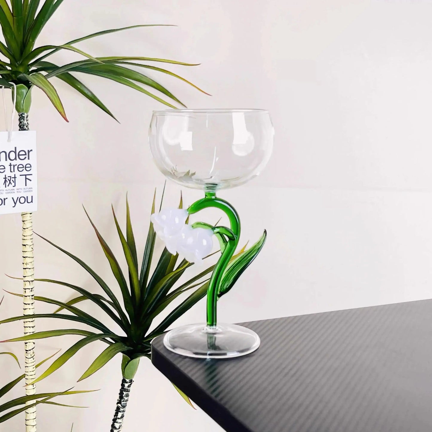 Botanical Muse Goblet – Artisan Flower-Stem Glass & Aesthetic Floral Drinkware