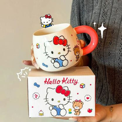 Colourful Cartoon Print Large Ceramic Mug