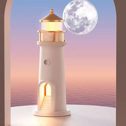 Beacon of Calm Night Lamp – Sculptural Lighthouse LED Ambient Light