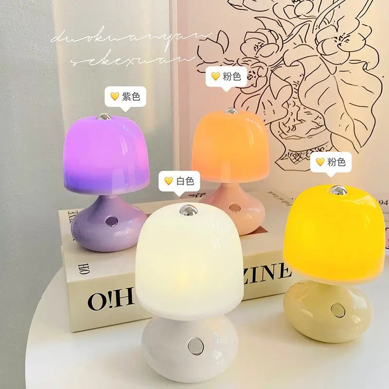 Enchanted Fungi Night Light – Mini Sculptural Mushroom LED Lamp