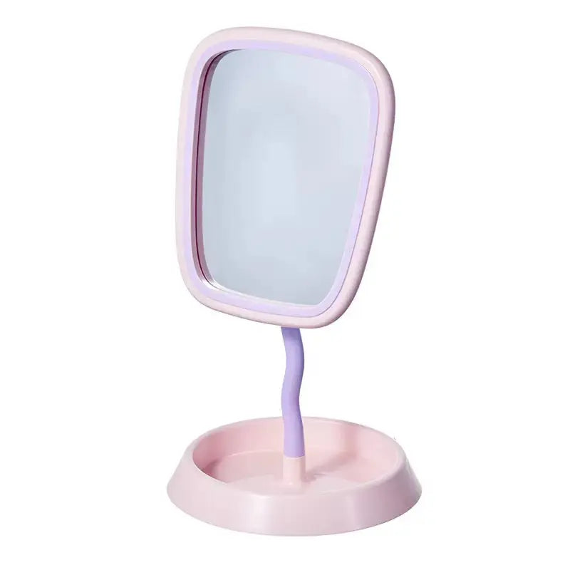 Aesthetic Wavy Vanity Mirror – Minimalist Pastel Tabletop Decor & Makeup Mirror