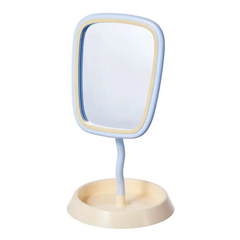Aesthetic Wavy Vanity Mirror – Minimalist Pastel Tabletop Decor & Makeup Mirror