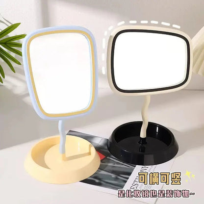 Aesthetic Wavy Vanity Mirror – Minimalist Pastel Tabletop Decor & Makeup Mirror