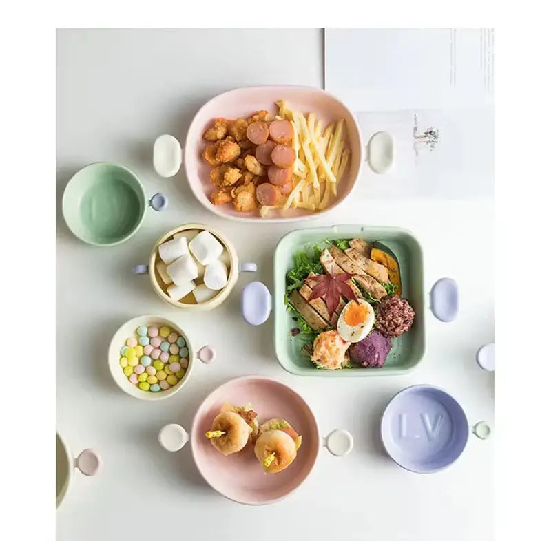 Pastel Ceramic Baking Dish with Handles - Oven to Table Tray